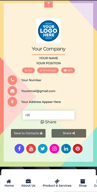 Digital business card template 4