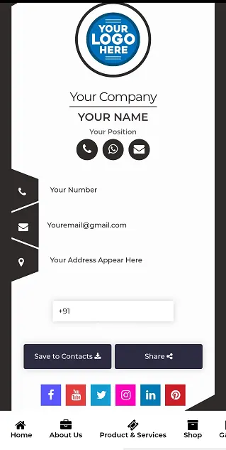 Digital business card template 11