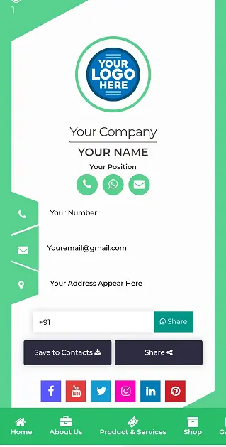 Digital business card template 13