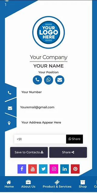 Digital business card template 14