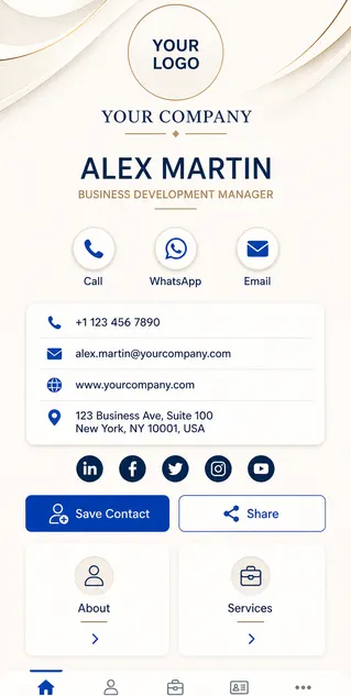 Ivory Corporate digital business card template