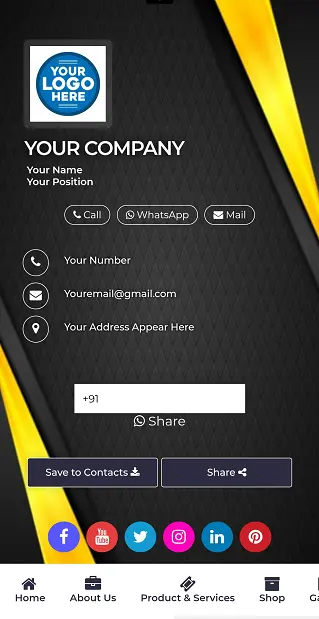 Digital business card template 3