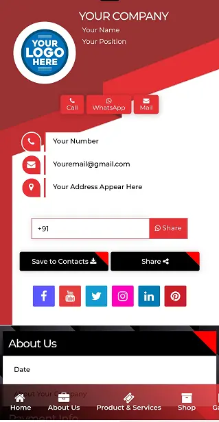 Digital business card template 7