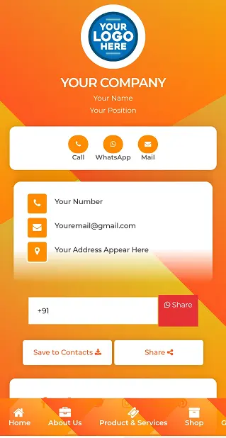 Digital business card template 8