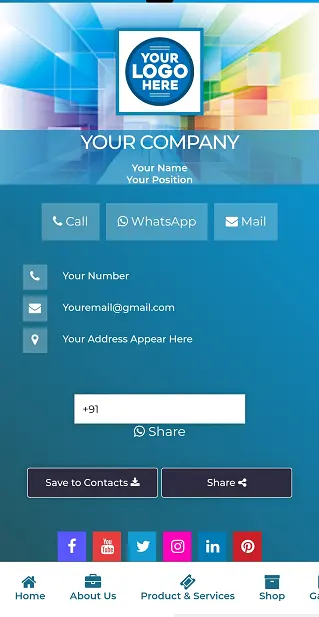 Digital business card template 9